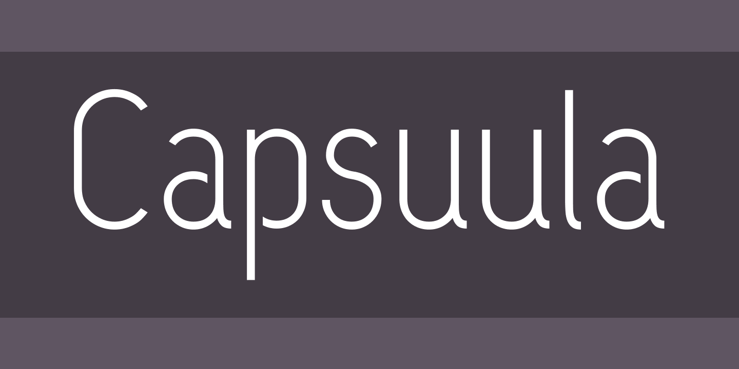Capsuula Font preview